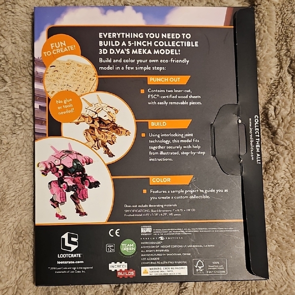 Loot Crate Overwatch D.Va MEKA Model Kit - Pink and Orange - Picture 2 of 2